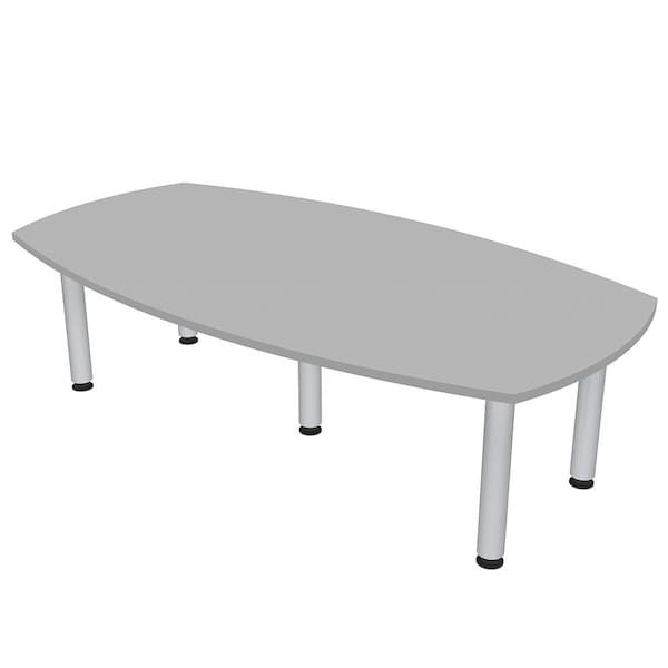 45 in W, 84 in L, 29 in H, Engineered Wood Top, Grey
